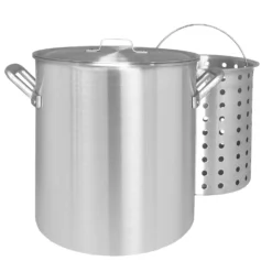 Bayou Classic Aluminum Grill Stockpot With Basket 25 Qt 14 In. L X 14.13 In. W 1 Pk