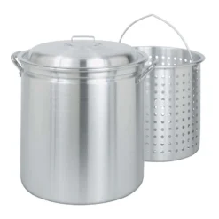 Bayou Classic Aluminum Grill Stockpot With Basket 60 Qt 1 Pk
