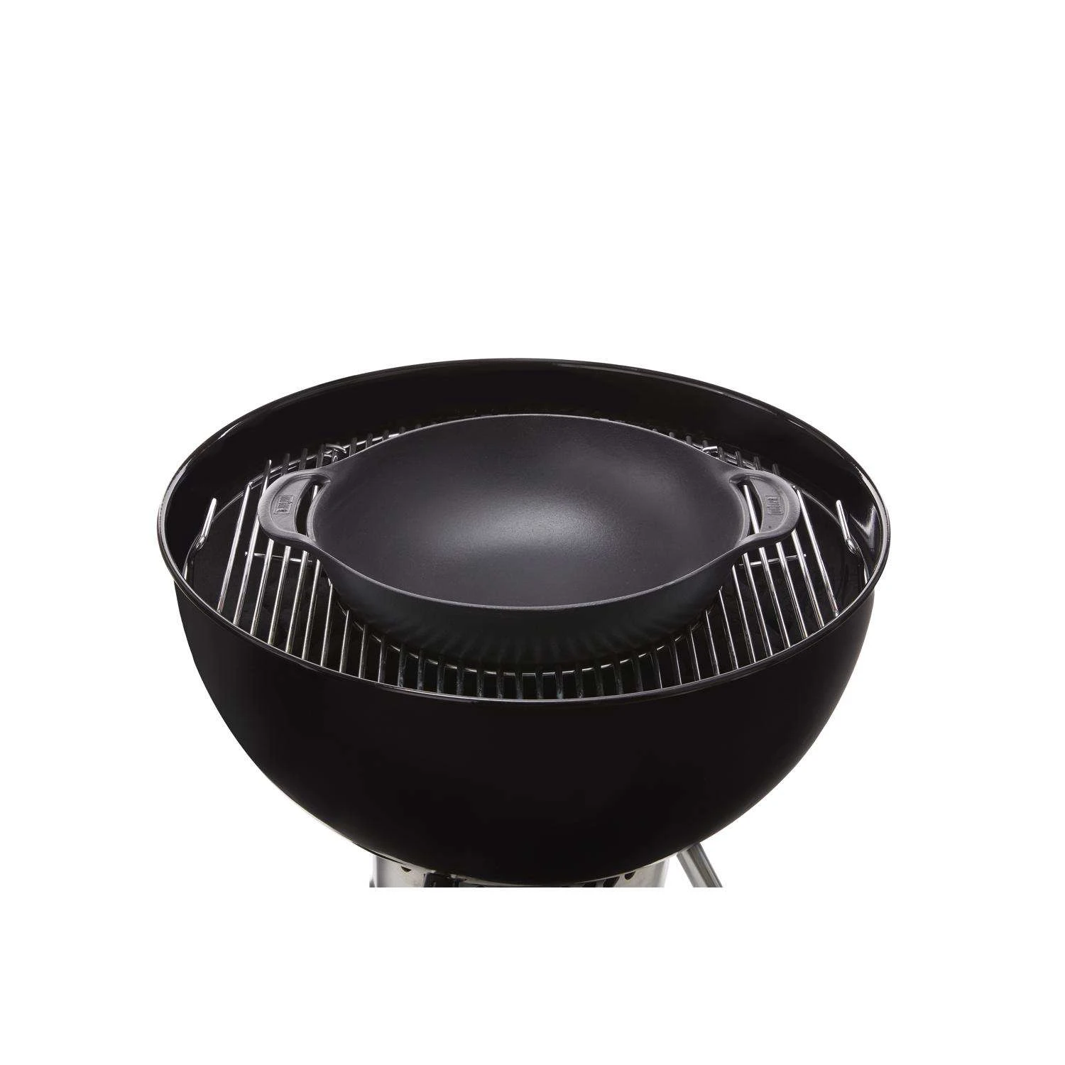 Weber Crafted Cast Iron/Porcelain Grill Wok 1 Pk 3 Weber Crafted Cast Iron/Porcelain Grill Wok 1 Pk - Image 3