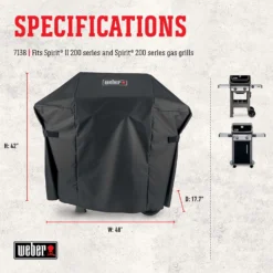 Weber Spirit 200 & Spirit II 200 Series Black Grill Cover -Webir Gas Grills Shop 319f2eea da6a 4c0c 9915 6545f5182a03