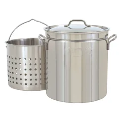 Bayou Classic Stainless Steel Grill Stockpot With Basket 24 Qt 15.63 In. L X 13.25 In. W 1 Pk