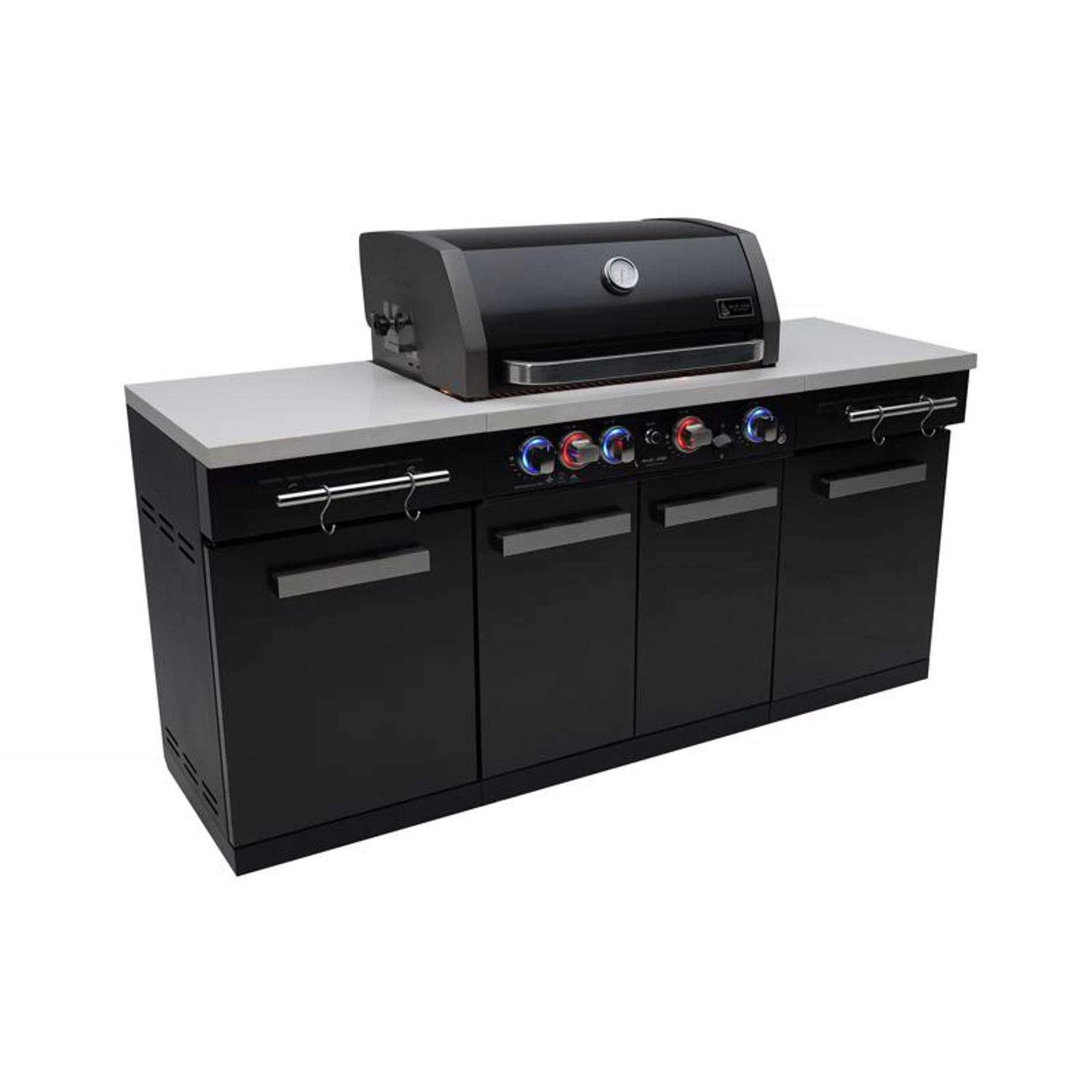 Mont Alpi 5 Burner Natural Gas/Propane Grill Black/Silver 1 Mont Alpi 5 Burner Natural Gas/Propane Grill Black/Silver