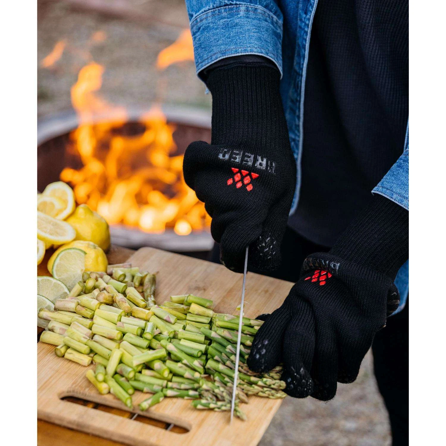 Breeo Grilling Gloves Cotton/Silicone Grilling Glove 1 Pk 2 Breeo Grilling Gloves Cotton/Silicone Grilling Glove 1 Pk - Image 2