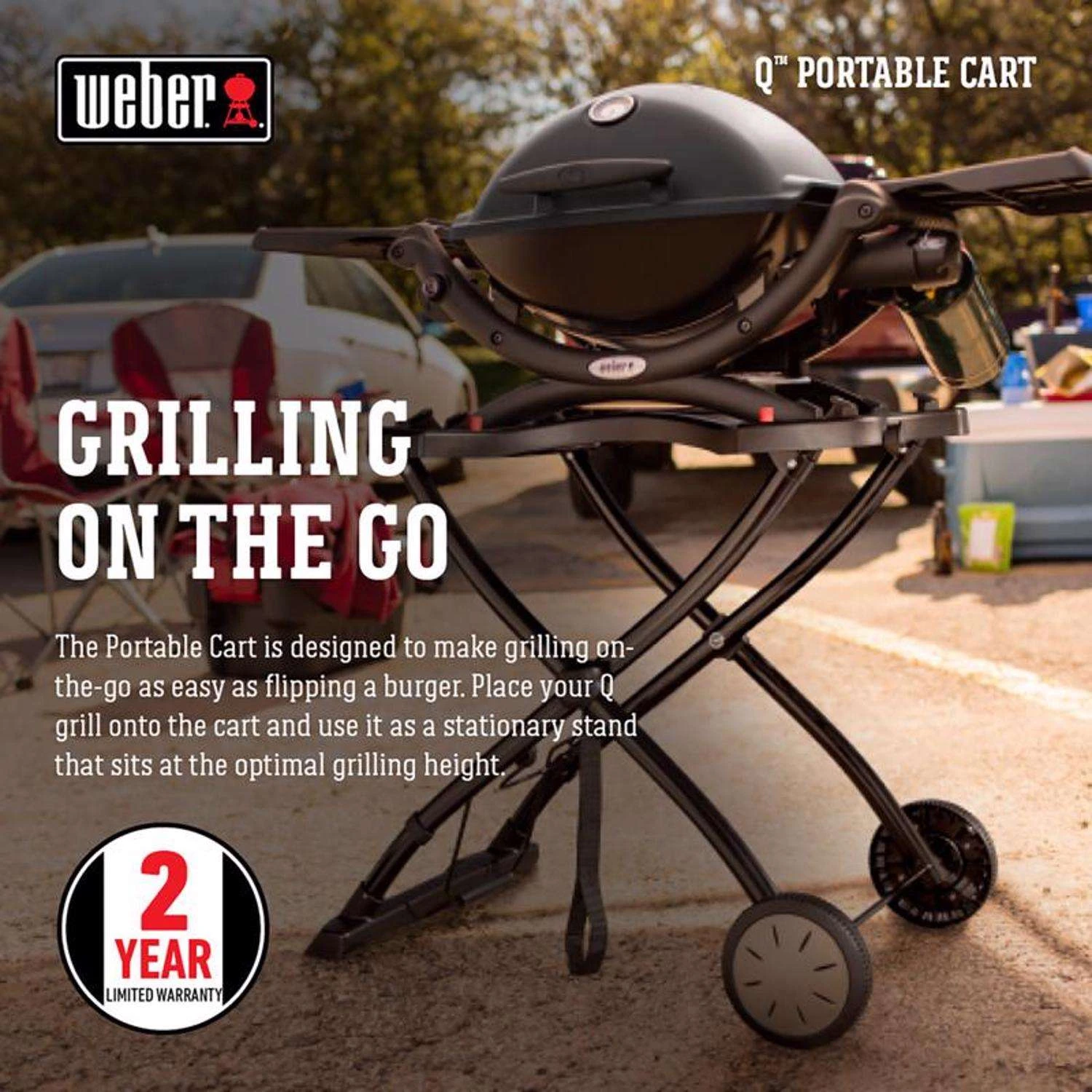 Weber Grill Cart Plastic 25 In. H X 21 In. W X 28.2 In. L 2 Weber Grill Cart Plastic 25 In. H X 21 In. W X 28.2 In. L - Image 2